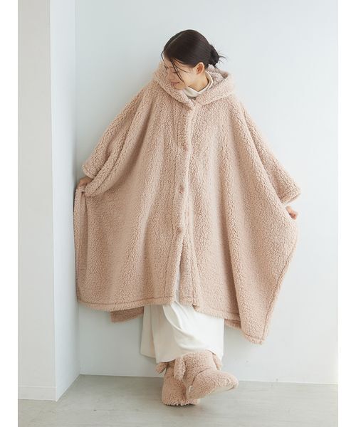 gelato pique Sleep(ジェラートピケスリープ)の「【Sleep】DOG / CAT ルームブーツ(ルームシューズ/スリッパ・レディース・ライトグレー/ベージュ・F)」の11枚目の写真