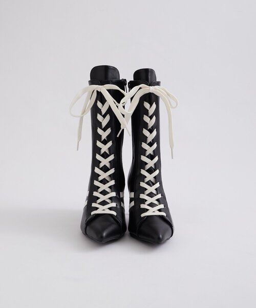 WHO'S WHO gallery（フーズフーギャラリー）の「SLOPPYスニーカーミドルブーツ（ブーツ・レディース・オフホワイト/ブラック/ダークブラウン/キャメル・MEDIUM/LARGE/X-LARGE）」の15枚目の写真