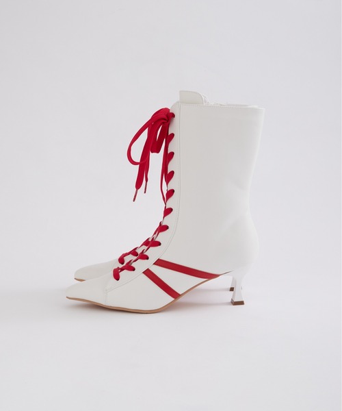 WHO'S WHO gallery（フーズフーギャラリー）の「SLOPPYスニーカーミドルブーツ（ブーツ・レディース・オフホワイト/ブラック/ダークブラウン/キャメル・MEDIUM/LARGE/X-LARGE）」の17枚目の写真