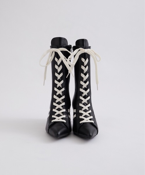 WHO'S WHO gallery（フーズフーギャラリー）の「SLOPPYスニーカーミドルブーツ（ブーツ・レディース・オフホワイト/ブラック/ダークブラウン/キャメル・MEDIUM/LARGE/X-LARGE）」の18枚目の写真