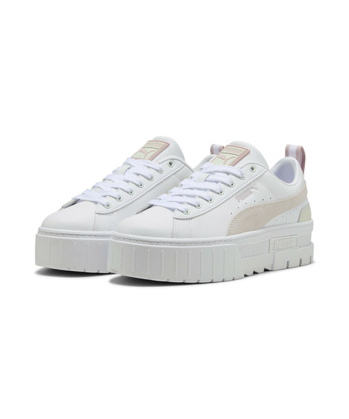PUMA(プーマ)の「PUMA プーマ ウィメンズ メイズ レザー スニーカー(スニーカー・レディース・ホワイト系その他5/ブラック×ホワイト・23.0cm/23.5cm/22.0cm/22.5cm/24.0cm/25.5cm/26.0cm/24.5cm/25.0cm)」の3枚目の写真