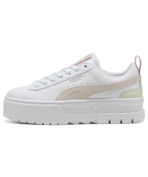 PUMA(プーマ)の「PUMA プーマ ウィメンズ メイズ レザー スニーカー(スニーカー・レディース・ホワイト系その他5/ブラック×ホワイト・23.0cm/23.5cm/22.0cm/22.5cm/24.0cm/25.5cm/26.0cm/24.5cm/25.0cm)」の1枚目の写真