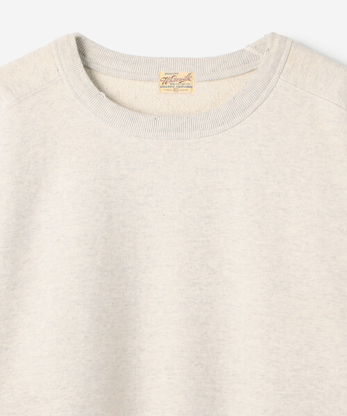 WHITESVILLE(ホワイツビル)の「WHITESVILLE |〈別注〉ダメージ クルーネックスウェット MEN(スウェット・メンズ・オートミール/ネイビー/ブラック・XL/M/L)」の6枚目の写真