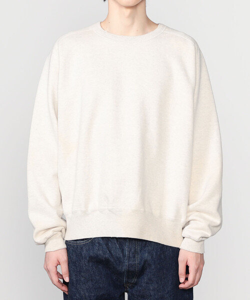 ホワイト クルーネック スウェット セール】WHITESVILLE |〈別注〉ダメージ クルーネックスウェット MEN