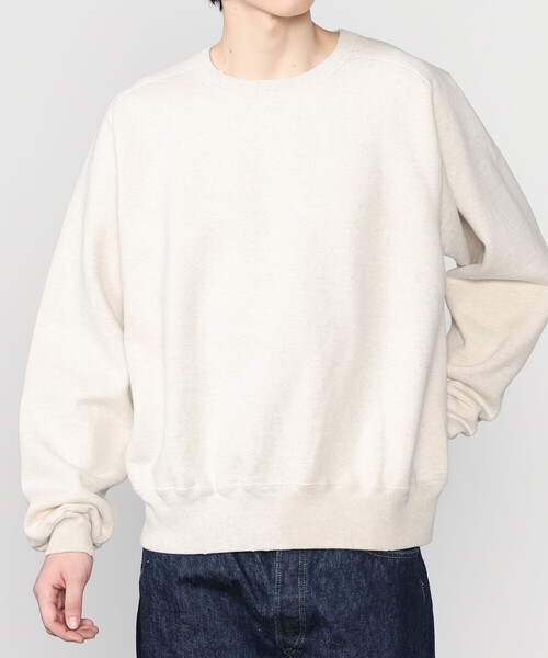 WHITESVILLE(ホワイツビル)の「WHITESVILLE |〈別注〉ダメージ クルーネックスウェット MEN(スウェット・メンズ・オートミール/ネイビー/ブラック・XL/M/L)」の2枚目の写真