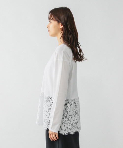 GLOBAL WORK(グローバルワーク)の「ヘビロッTEEデザイン切り替え/587736(Tシャツ/カットソー・レディース・ホワイト系その他2/ホワイト・LARGE/MEDIUM)」の13枚目の写真