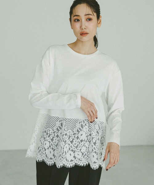 GLOBAL WORK(グローバルワーク)の「ヘビロッTEEデザイン切り替え/587736(Tシャツ/カットソー・レディース・ホワイト系その他2/ホワイト・LARGE/MEDIUM)」の22枚目の写真