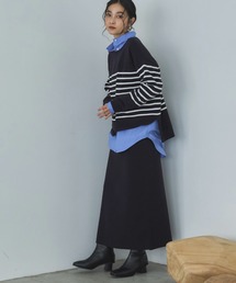 ブークレーボーダーニットプルオーバー（ニット/セーター）｜DOUX