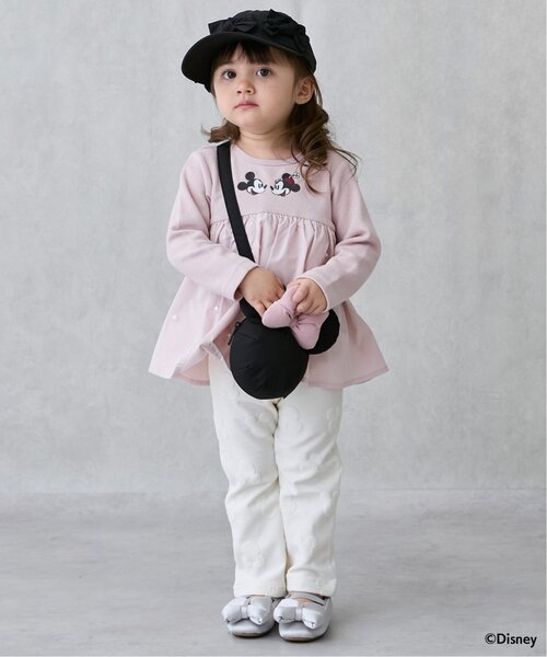 petit main(プティマイン)の「【Disney】シルエットポシェット(ショルダーバッグ・キッズ・ピンク/ブラック・F)」の3枚目の写真