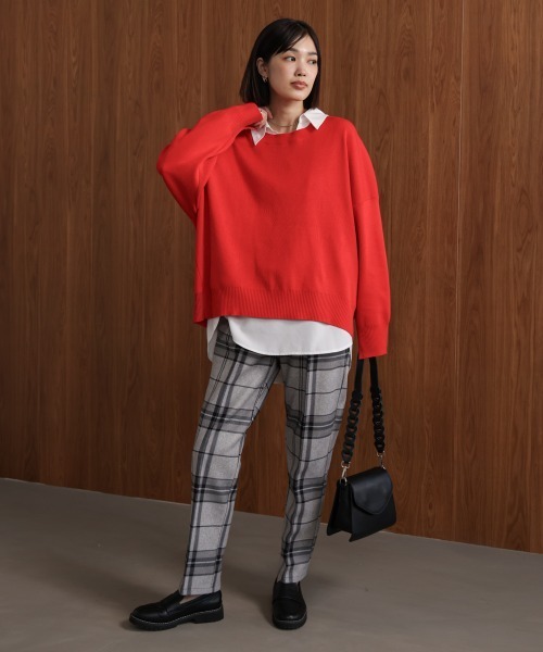 Bou Jeloud（ブージュルード）の「チェック柄ストレートパンツ（その他パンツ・レディース・ブラック/グレー・38/40）」の6枚目の写真