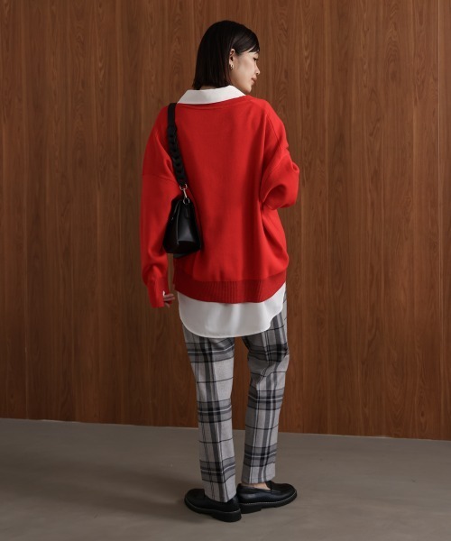 Bou Jeloud（ブージュルード）の「チェック柄ストレートパンツ（その他パンツ・レディース・ブラック/グレー・38/40）」の9枚目の写真