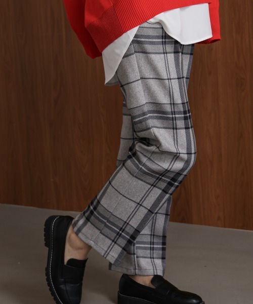 Bou Jeloud（ブージュルード）の「チェック柄ストレートパンツ（その他パンツ・レディース・ブラック/グレー・38/40）」の10枚目の写真