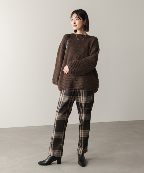 Bou Jeloud（ブージュルード）の「チェック柄ストレートパンツ（その他パンツ・レディース・ブラック/グレー・38/40）」の19枚目の写真