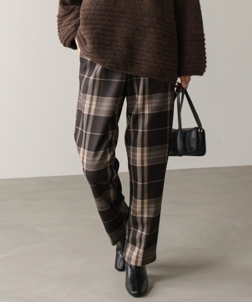 Bou Jeloud（ブージュルード）の「チェック柄ストレートパンツ（その他パンツ・レディース・ブラック/グレー・38/40）」の20枚目の写真