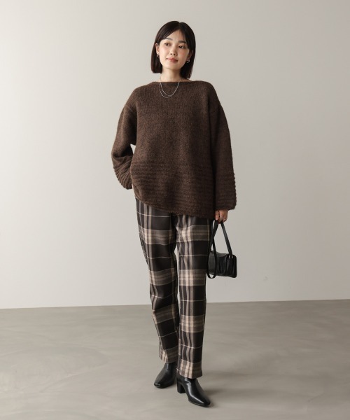 Bou Jeloud（ブージュルード）の「チェック柄ストレートパンツ（その他パンツ・レディース・ブラック/グレー・38/40）」の21枚目の写真