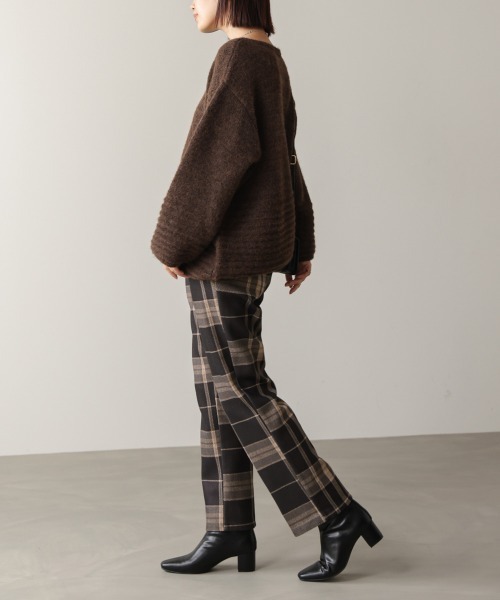 Bou Jeloud（ブージュルード）の「チェック柄ストレートパンツ（その他パンツ・レディース・ブラック/グレー・38/40）」の22枚目の写真