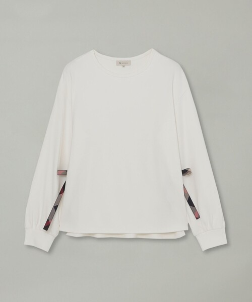 CB CRESTBRIDGE(シービークレストブリッジ)の「【Quiet checkシリーズ】サイドリボンプルオーバー(Tシャツ/カットソー・レディース・ダークネイビー/ホワイト系その他・M)」の7枚目の写真