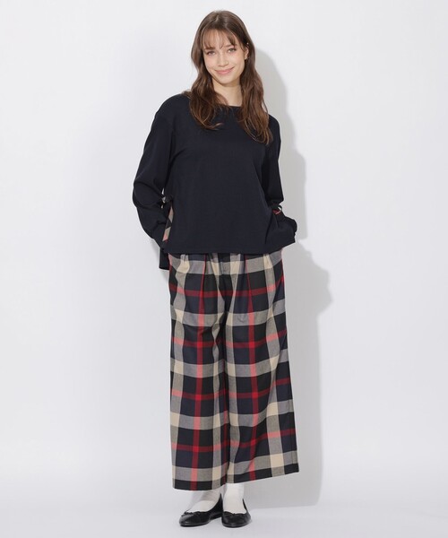 CB CRESTBRIDGE(シービークレストブリッジ)の「【Quiet checkシリーズ】サイドリボンプルオーバー(Tシャツ/カットソー・レディース・ダークネイビー/ホワイト系その他・M)」の8枚目の写真