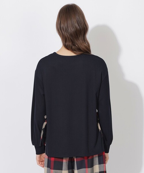 CB CRESTBRIDGE(シービークレストブリッジ)の「【Quiet checkシリーズ】サイドリボンプルオーバー(Tシャツ/カットソー・レディース・ダークネイビー/ホワイト系その他・M)」の10枚目の写真