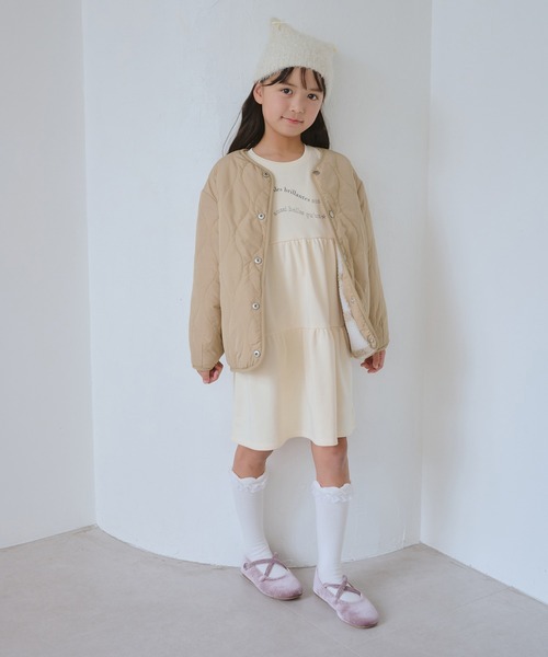 ROPE' PICNIC(ロペピクニック)の「【KIDS/キッズ】リバーシブルチェックボアブルゾン(ブルゾン・キッズ・ネイビー/ベージュ・S/M/L)」の6枚目の写真