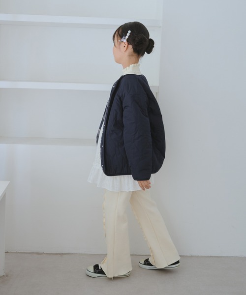 ROPE' PICNIC(ロペピクニック)の「【KIDS/キッズ】リバーシブルチェックボアブルゾン(ブルゾン・キッズ・ネイビー/ベージュ・S/M/L)」の15枚目の写真