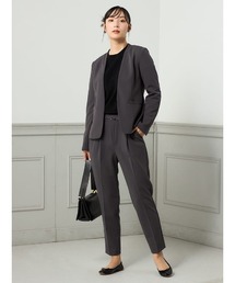 パンツスーツ ノーカラージャケット」に該当するレディース