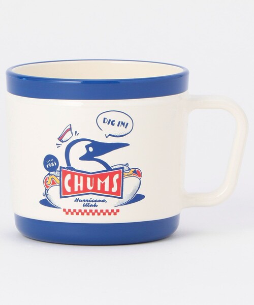CHUMS（チャムス）の「CHUMS/チャムス CHUMS HOME Diner Mug ホームダイナー マグカップ（グラス/マグカップ/タンブラー・メンズ・ブルー/レッド/イエロー・ONE SIZE）」の2枚目の写真