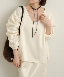 Omekashi | ルーズVネックスウェット(スウェット)