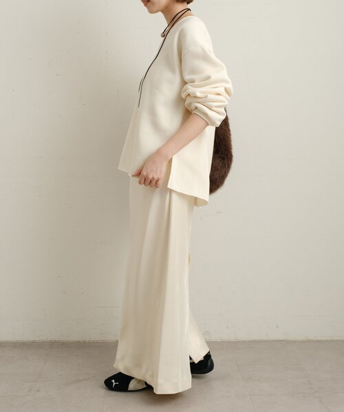 Omekashi（オメカシ）の「ルーズVネックスウェット（スウェット）」 - WEAR