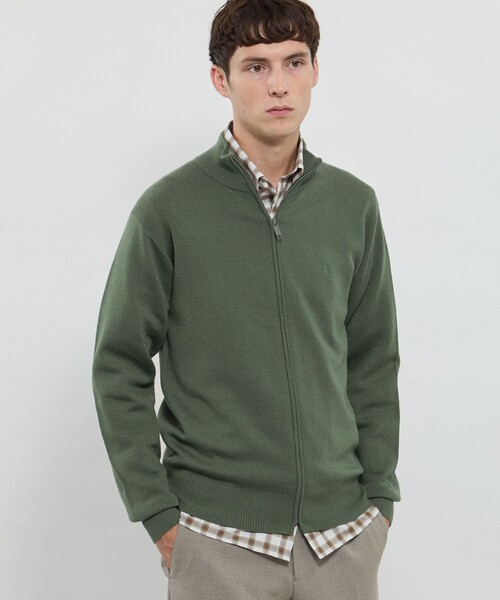 MACKINTOSH LONDON（マッキントッシュ ロンドン）の「ハイゲージケーブルフルジップアップニット（ニット/セーター・メンズ・ブラウン系その他3/グリーン系その他/ネイビー/ブルー系その他4・XL/M/L）」の3枚目の写真