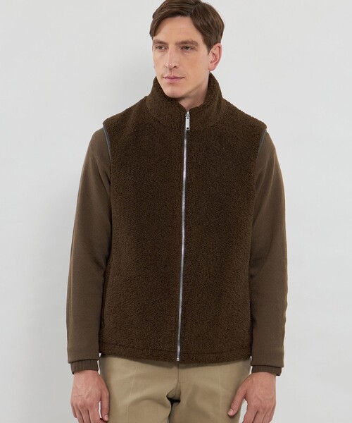 MACKINTOSH LONDON（マッキントッシュ ロンドン）の「ハイゲージケーブルフルジップアップニット（ニット/セーター・メンズ・ブラウン系その他3/グリーン系その他/ネイビー/ブルー系その他4・XL/M/L）」の5枚目の写真