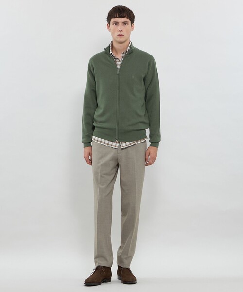 MACKINTOSH LONDON（マッキントッシュ ロンドン）の「ハイゲージケーブルフルジップアップニット（ニット/セーター・メンズ・ブラウン系その他3/グリーン系その他/ネイビー/ブルー系その他4・XL/M/L）」の10枚目の写真