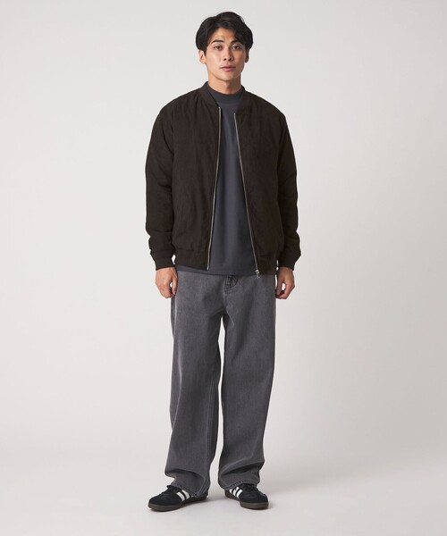 A DAY IN THE LIFE UNITED ARROWS(アデイインザライフユナイテッドアローズ)の「スエードライク 中綿ブルゾン<A DAY IN THE LIFE>(ブルゾン・メンズ・グレー系/ブラック/ネイビー・S/L/M)」の5枚目の写真