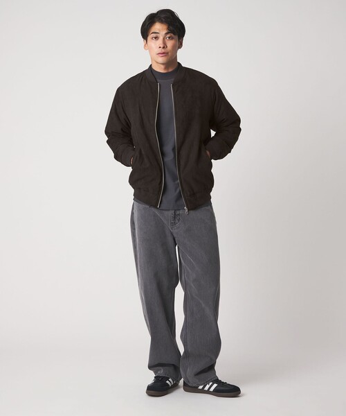 A DAY IN THE LIFE UNITED ARROWS(アデイインザライフユナイテッドアローズ)の「スエードライク 中綿ブルゾン<A DAY IN THE LIFE>(ブルゾン・メンズ・グレー系/ブラック/ネイビー・S/L/M)」の6枚目の写真