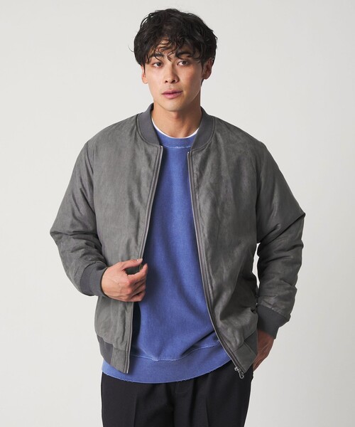 A DAY IN THE LIFE UNITED ARROWS(アデイインザライフユナイテッドアローズ)の「スエードライク 中綿ブルゾン<A DAY IN THE LIFE>(ブルゾン・メンズ・グレー系/ブラック/ネイビー・S/L/M)」の7枚目の写真