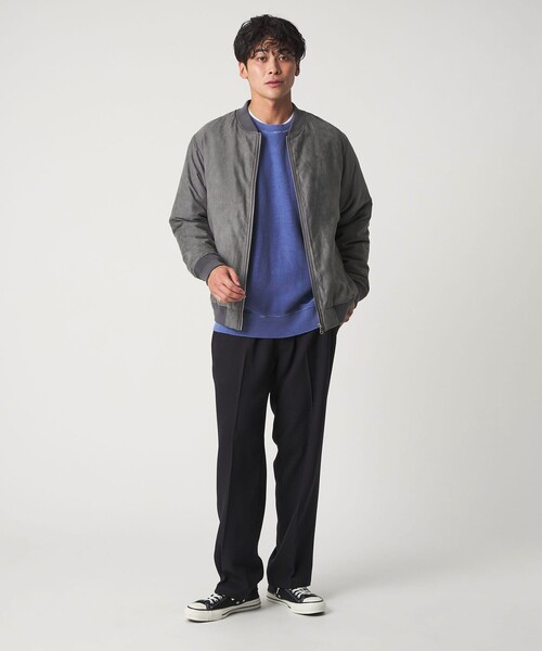 A DAY IN THE LIFE UNITED ARROWS(アデイインザライフユナイテッドアローズ)の「スエードライク 中綿ブルゾン<A DAY IN THE LIFE>(ブルゾン・メンズ・グレー系/ブラック/ネイビー・S/L/M)」の8枚目の写真