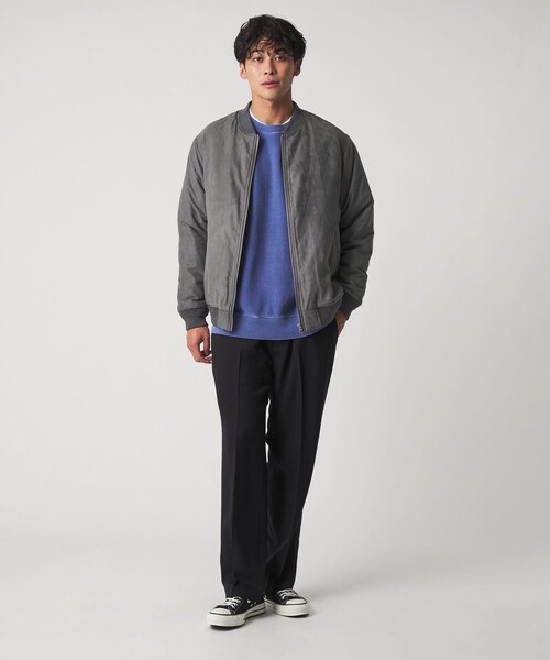 A DAY IN THE LIFE UNITED ARROWS(アデイインザライフユナイテッドアローズ)の「スエードライク 中綿ブルゾン<A DAY IN THE LIFE>(ブルゾン・メンズ・グレー系/ブラック/ネイビー・S/L/M)」の9枚目の写真