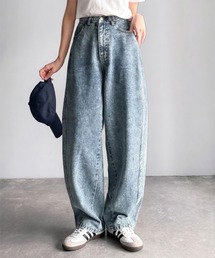 classicalelf（クラシカルエルフ）の「《AYA×クラシカルエルフコラボ》動きやすさとスタイルを両立！切り替えデザインコクーンシルエットデニム（デニムパンツ）」