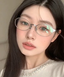 メガネ（シルバー/銀色系・オーバル）ファッション通販 - ZOZOTOWN