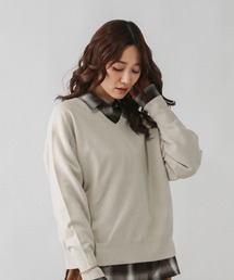 GLOBAL WORK | フワフワHugmeVネックプルオーバー/581170(ニット/セーター)