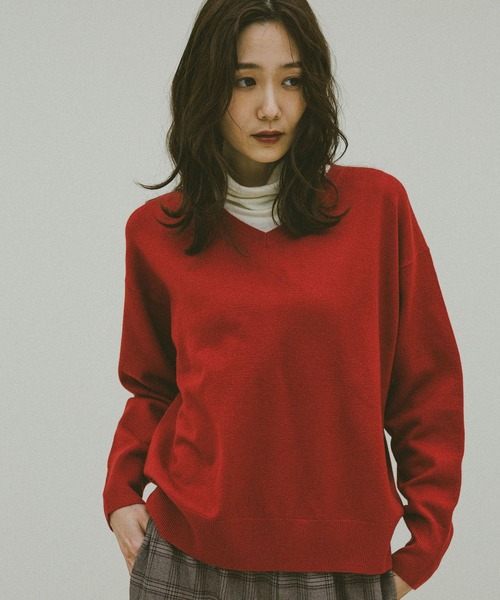 クーパーズ　ヘッドワグ セール】ふわふわHugmeVネックプルオーバー/581170（ニット/セーター