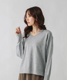 GLOBAL WORK | フワフワHugmeVネックプルオーバー/581170(ニット/セーター)