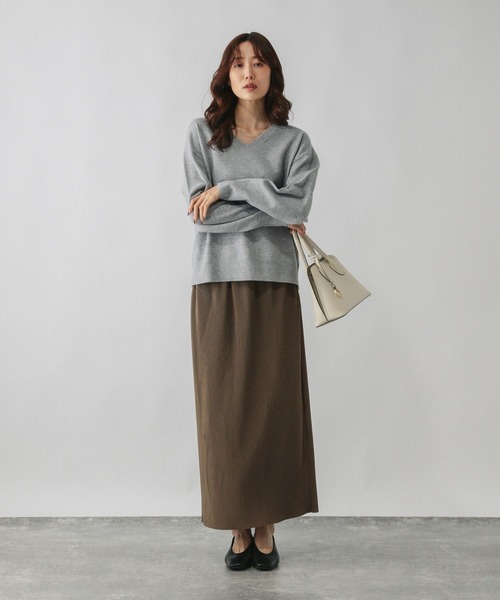 GLOBAL WORK(グローバルワーク)の「ふわふわHugmeVネックプルオーバー/581170(ニット/セーター・レディース・レッド/ダークブラウン/ライトグレー/グレー系その他/ライトブルー/ネイビー/ライトイエロー/ライトピンク・MEDIUM/LARGE)」の19枚目の写真