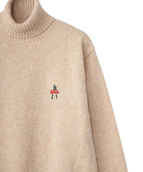 HYSTERIC GLAMOUR（ヒステリックグラマー）の「VIXEN GIRLワッペン タートルネックセーター（ニット/セーター・メンズ・ブラック/ブルー/ベージュ・SMALL/MEDIUM/LARGE/X-LARGE）」の4枚目の写真