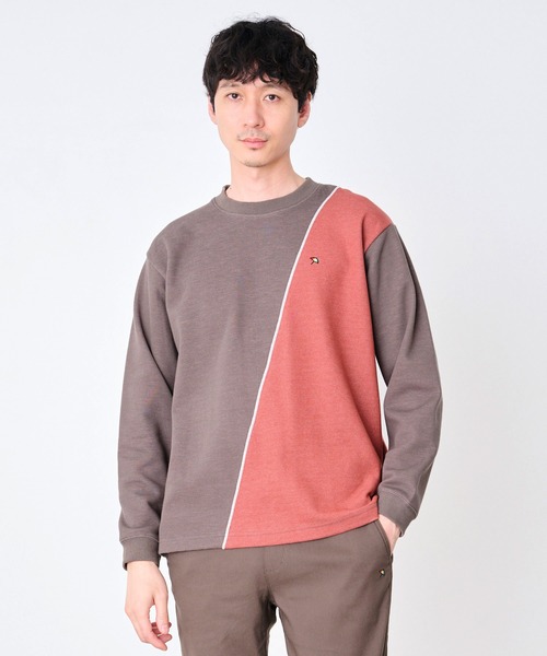 Arnold Palmer(アーノルドパーマー)の「カノコダブルフェイス ブロッキング ロングTシャツ(Tシャツ/カットソー・メンズ・ブラック/アッシュブラウン・LL/M/L)」の15枚目の写真