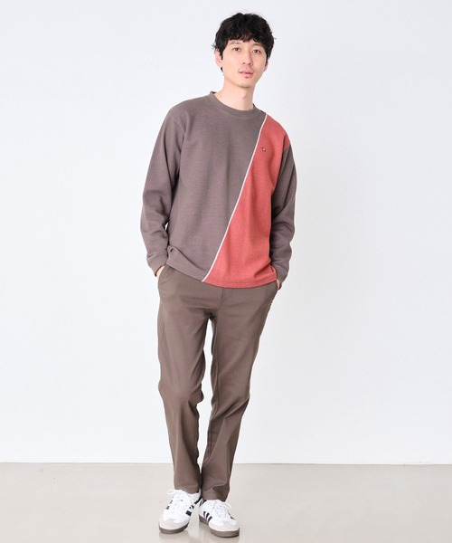 Arnold Palmer(アーノルドパーマー)の「カノコダブルフェイス ブロッキング ロングTシャツ(Tシャツ/カットソー・メンズ・ブラック/アッシュブラウン・LL/M/L)」の16枚目の写真
