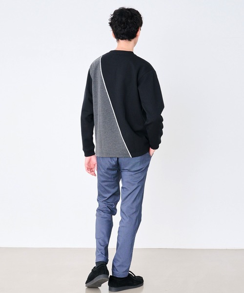 Arnold Palmer(アーノルドパーマー)の「カノコダブルフェイス ブロッキング ロングTシャツ(Tシャツ/カットソー・メンズ・ブラック/アッシュブラウン・LL/M/L)」の3枚目の写真