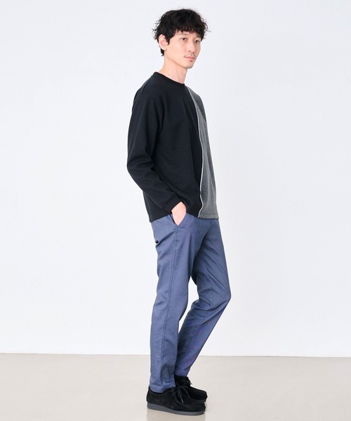 Arnold Palmer(アーノルドパーマー)の「カノコダブルフェイス ブロッキング ロングTシャツ(Tシャツ/カットソー・メンズ・ブラック/アッシュブラウン・LL/M/L)」の14枚目の写真