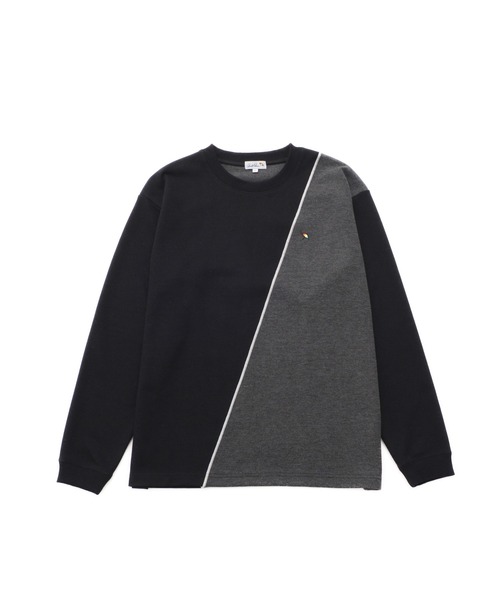 Arnold Palmer(アーノルドパーマー)の「カノコダブルフェイス ブロッキング ロングTシャツ(Tシャツ/カットソー・メンズ・ブラック/アッシュブラウン・LL/M/L)」の4枚目の写真