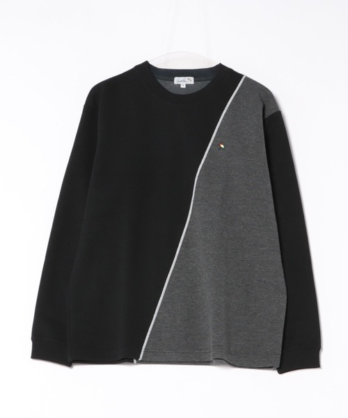 Arnold Palmer(アーノルドパーマー)の「カノコダブルフェイス ブロッキング ロングTシャツ(Tシャツ/カットソー・メンズ・ブラック/アッシュブラウン・LL/M/L)」の12枚目の写真